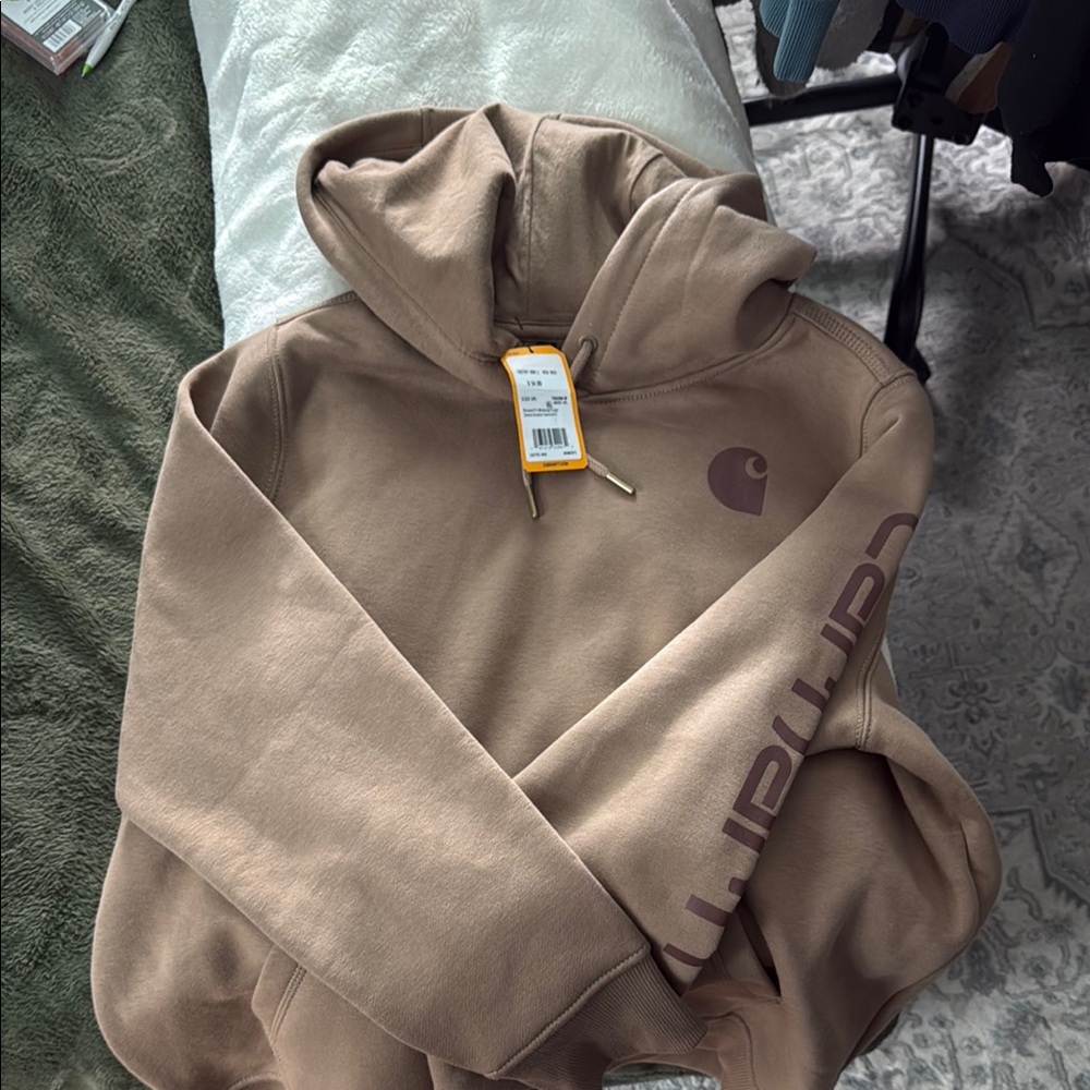 Carhartt Tan Hoodie Sweatshirt